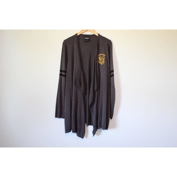 Harry Potter Open Front Drape Cardigan Sweater Gray Women's Plus Size 2X H14851 - Picture 8 of 13